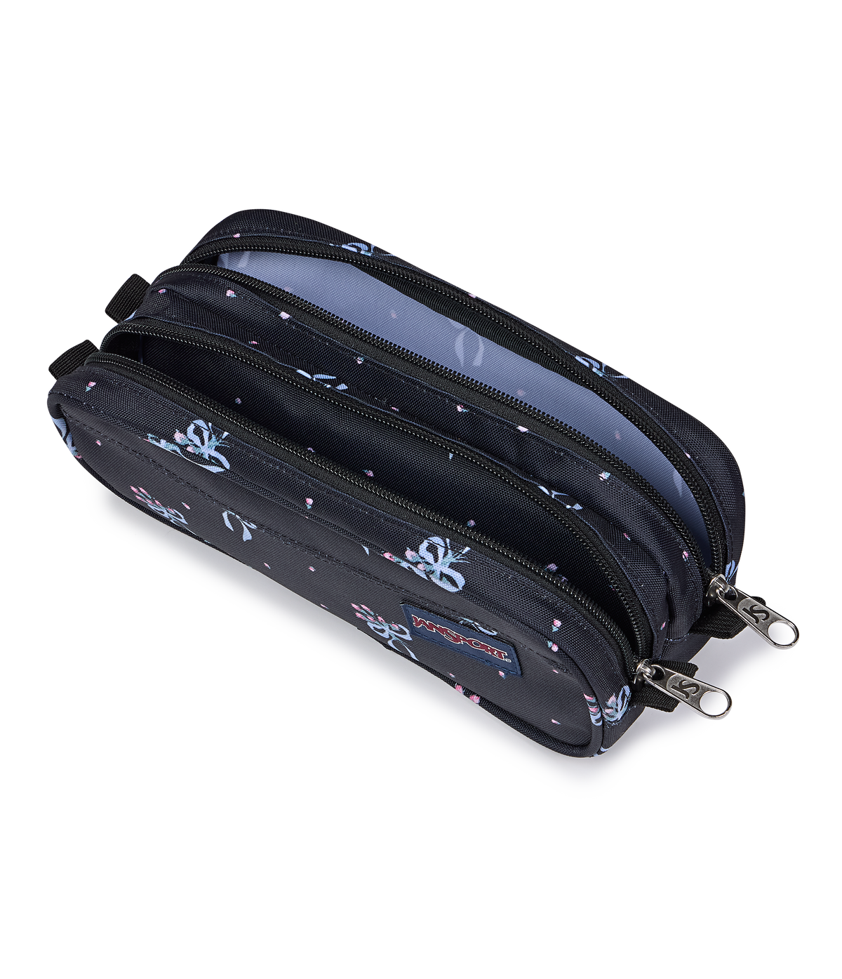 Large Accessory Pouch Pastel Petals Black - ver - 2